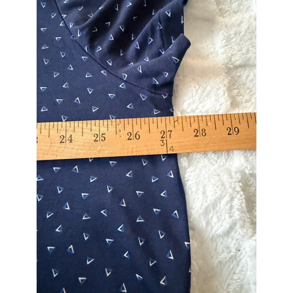 Polo Ralph Lauren Mens XXL Custom Slim Fit Navy Blue Geometric Polo Shirt - EUC